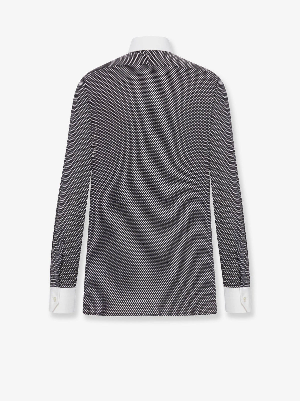 Tom Ford Men's Microfantasy Cotton Shirt Black, view 5