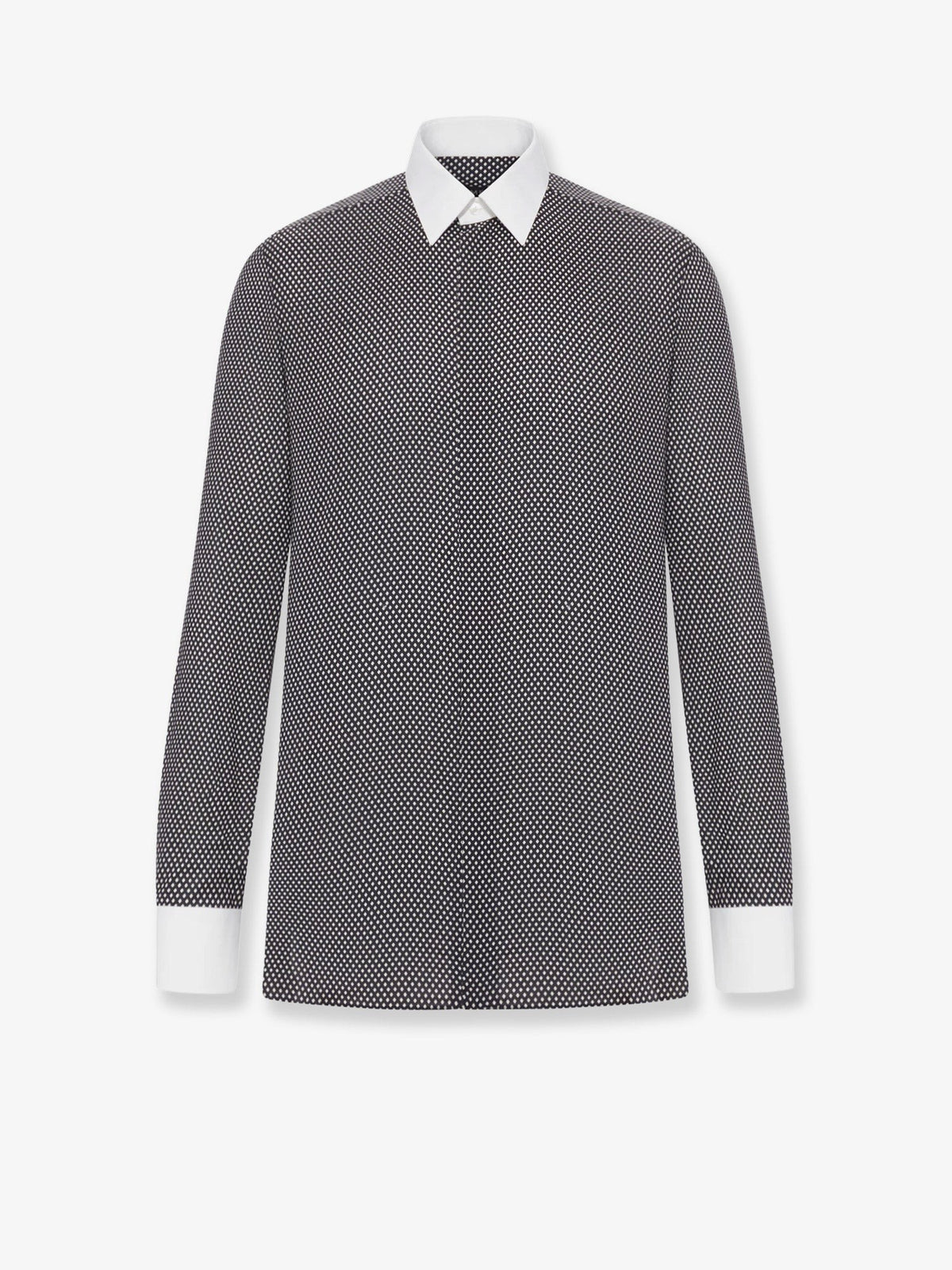 Tom Ford Men's Microfantasy Cotton Shirt Black