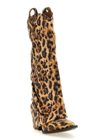 R13 Mid Cowboy Boots Brown