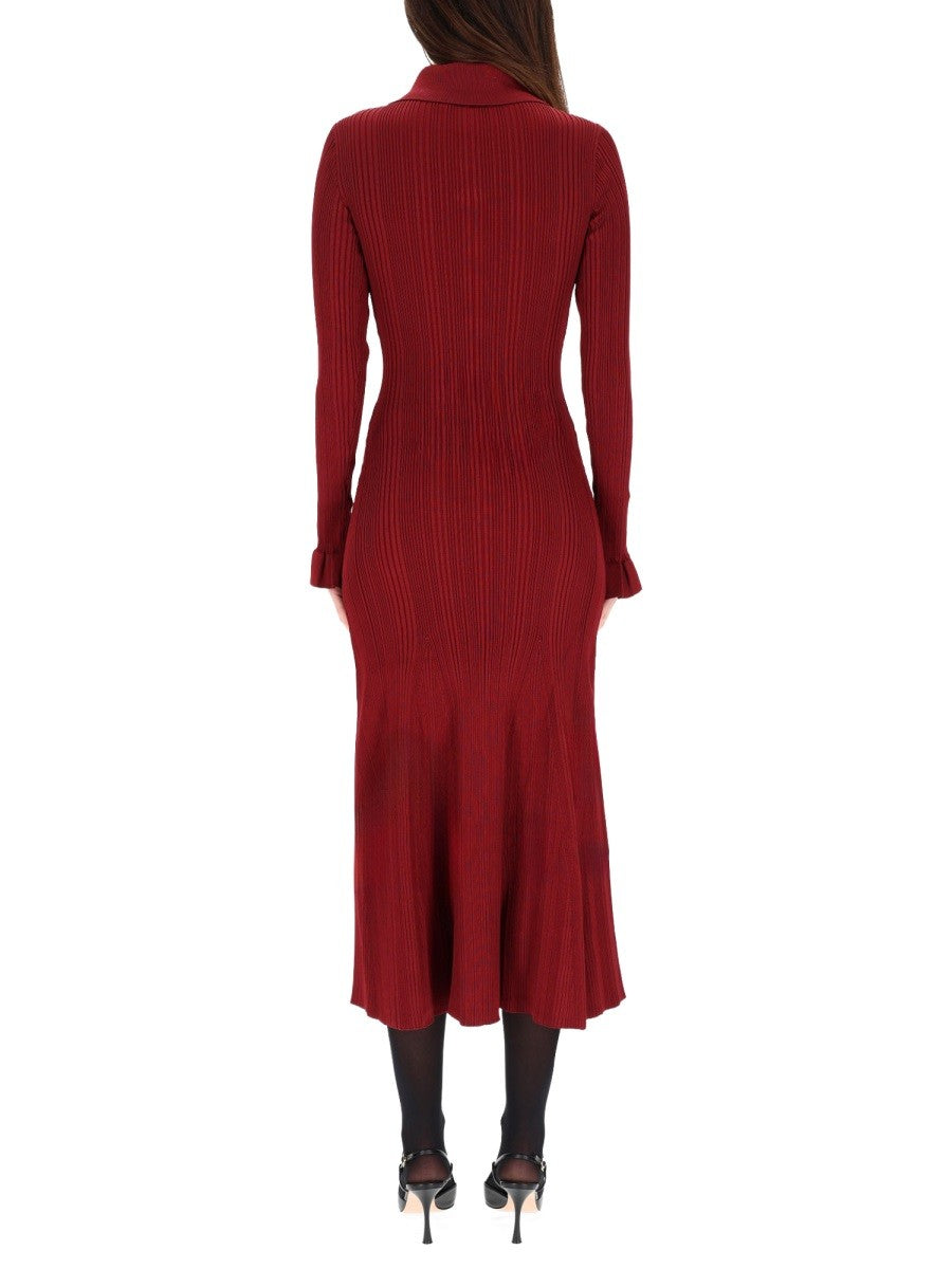 self-portrait Women's Midi Dress Red, view 3