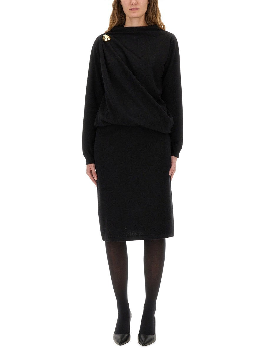 Fabiana Filippi Women's Midi Dress Black Fabiana Filippi