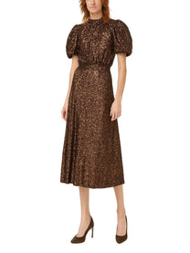 ROTATE Birger Christensen Women's Midi Dress Brown
