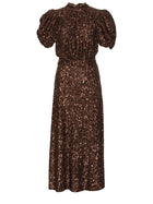 ROTATE Birger Christensen Women's Midi Dress Brown