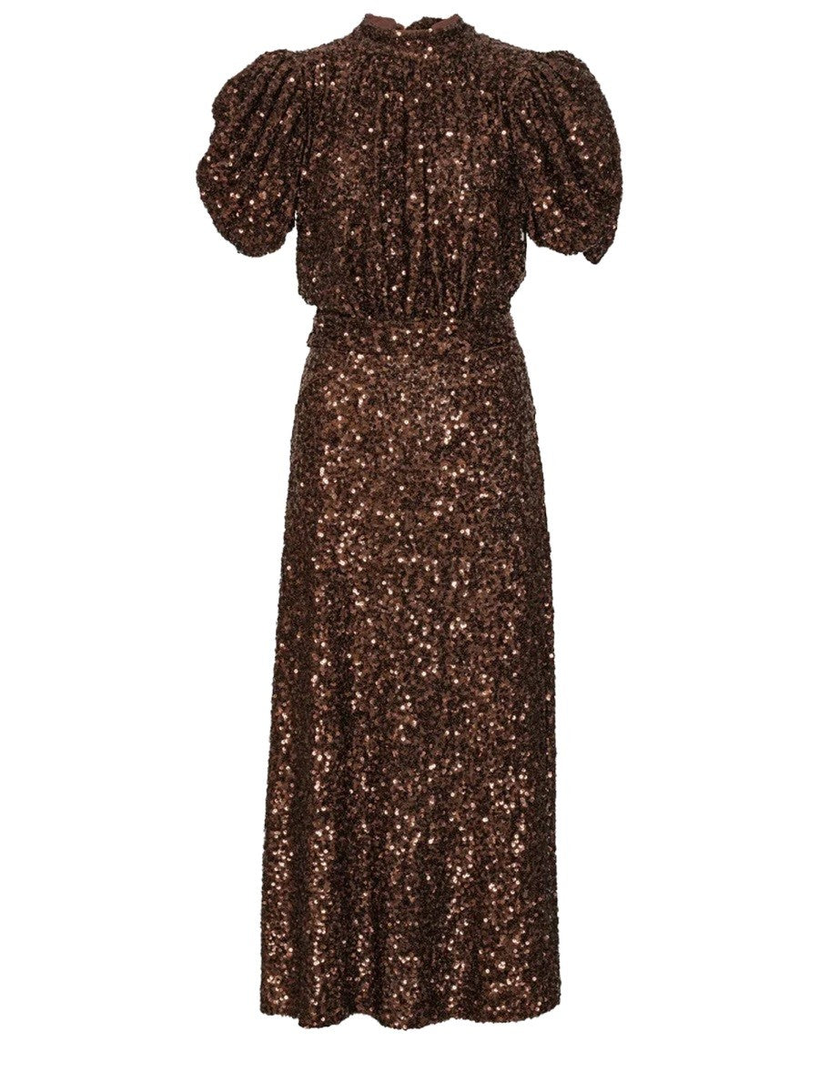ROTATE Birger Christensen Women's Midi Dress Brown