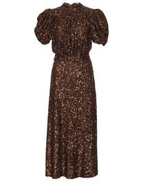 ROTATE Birger Christensen Women's Midi Dress Brown