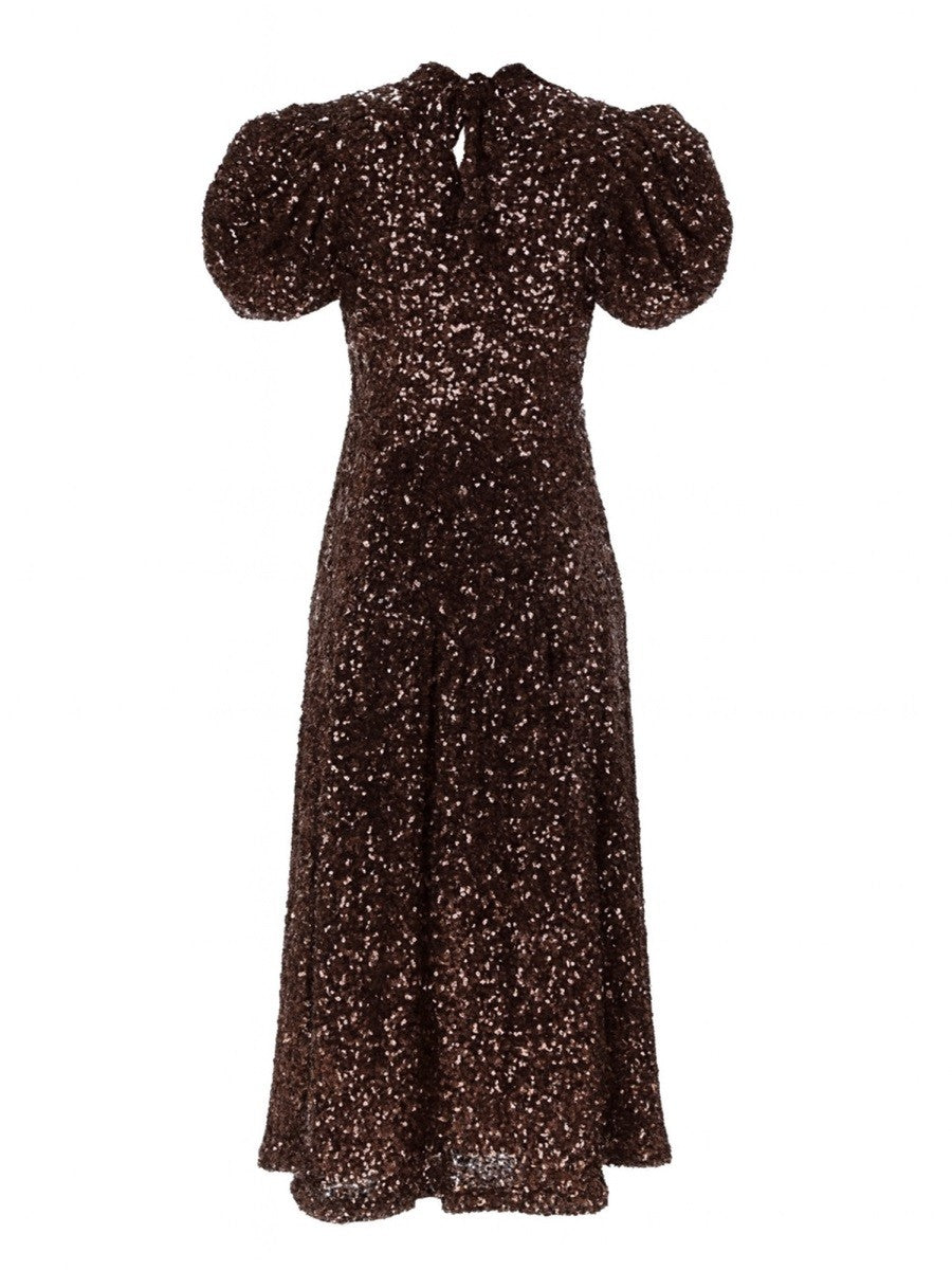ROTATE Birger Christensen Women's Midi Dress Brown