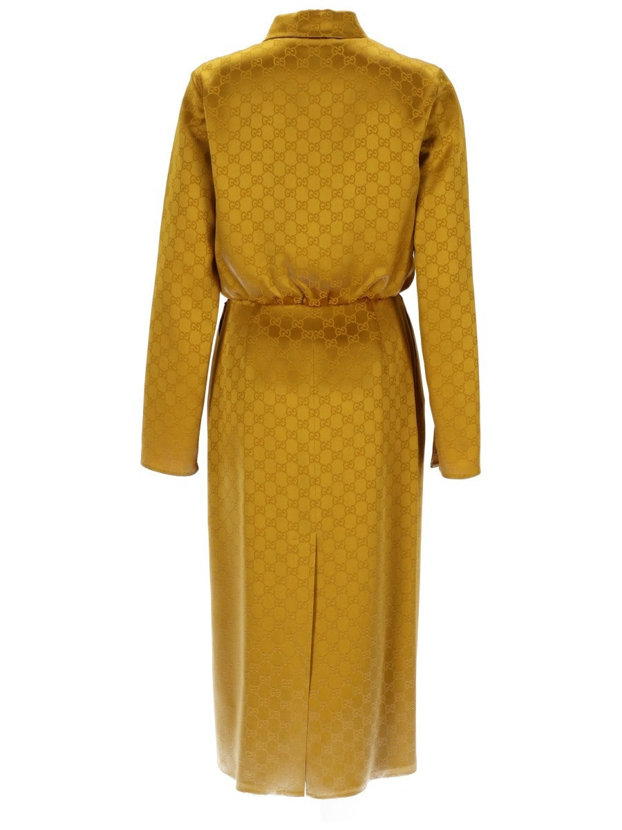 Gucci Women's Midi Dress Beige
