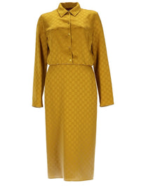 Gucci Women's Midi Dress Beige