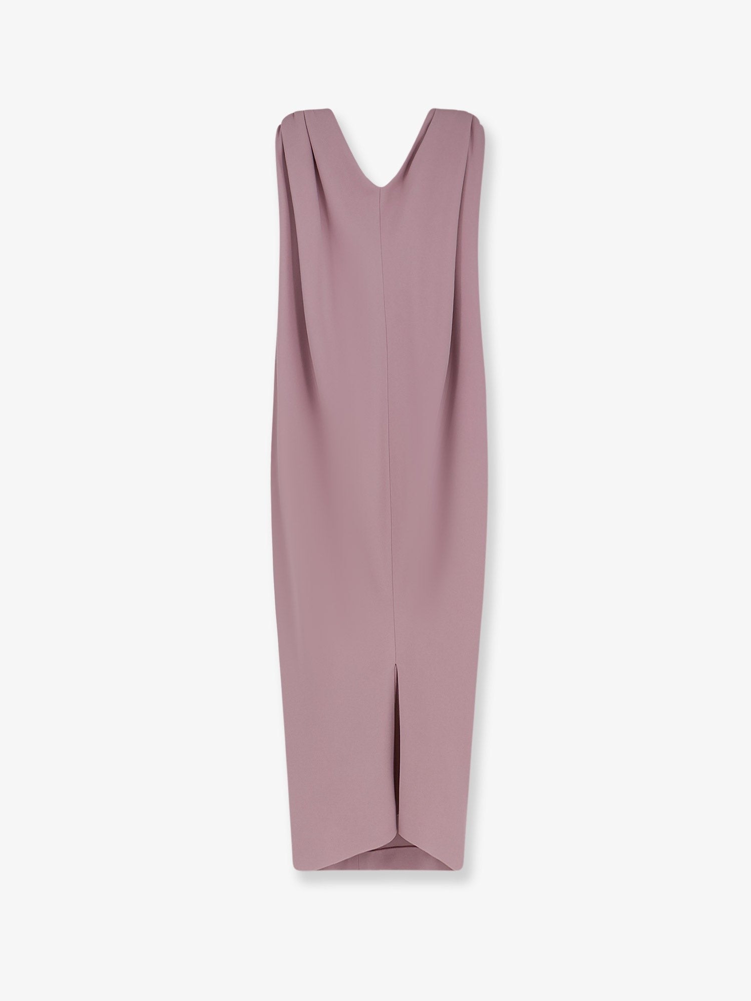 Balenciaga Women's Midi Sack Silk and Wool Dress Grey