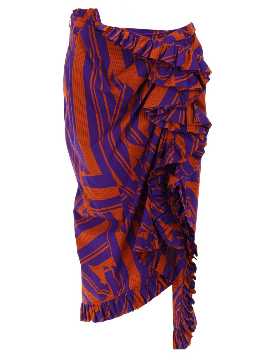 Dries Van Noten Women's Midi Skirt Sina Multicolor