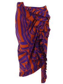 Dries Van Noten Women's Midi Skirt Sina Multicolor