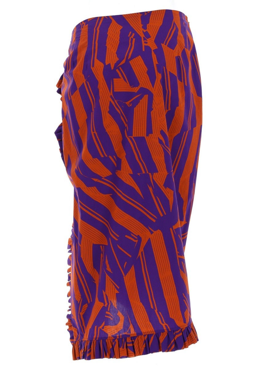 Dries Van Noten Women's Midi Skirt Sina Multicolor