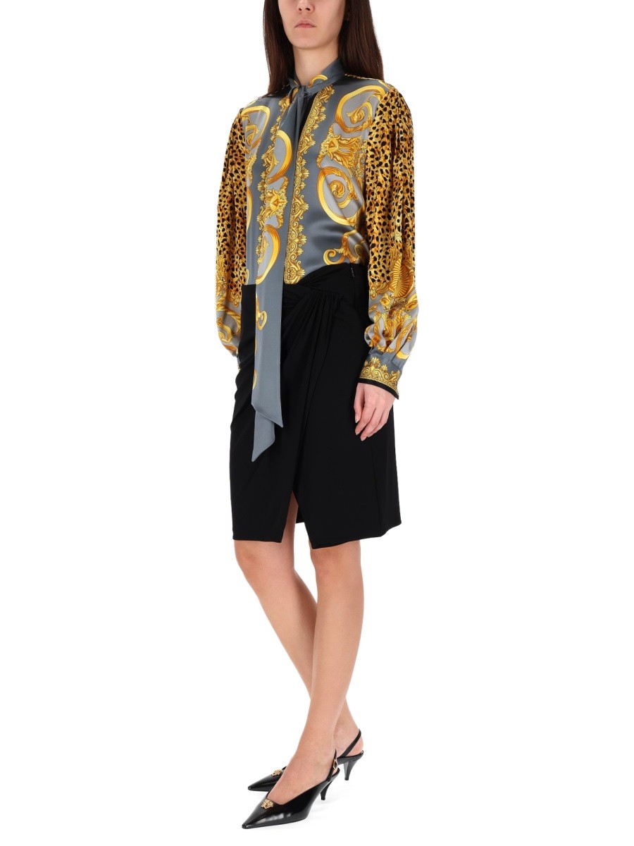 Versace Women's Midi Skirt Black, view 2