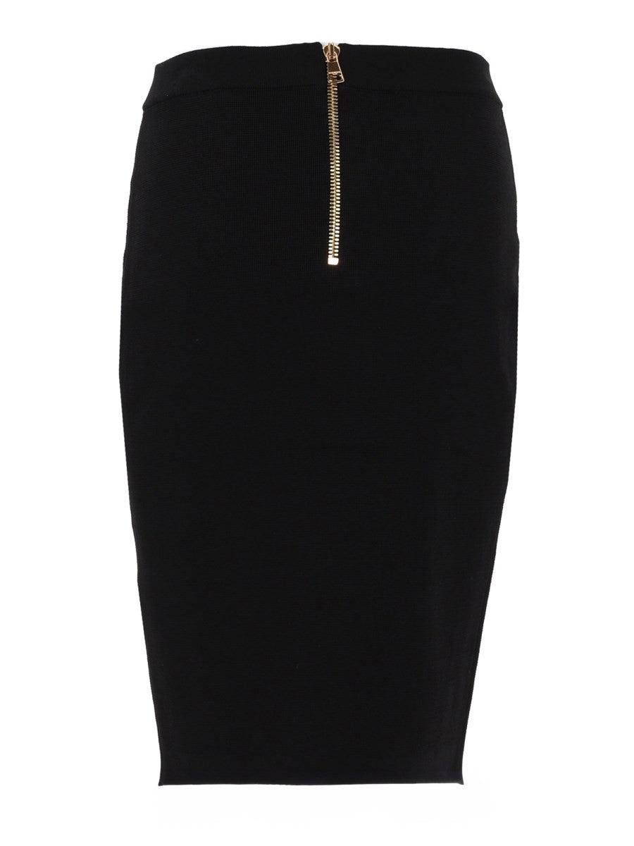 Balmain Women's Midi Skirt Black