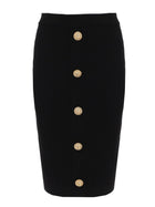 Balmain Women's Midi Skirt Black