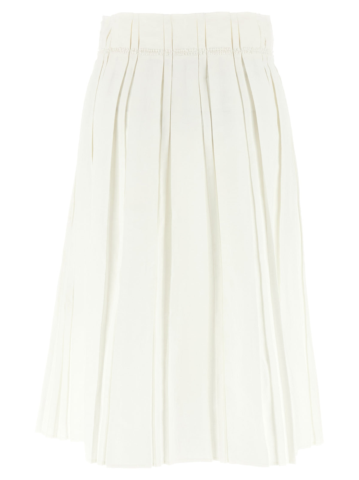 Jil Sander Midi Skirt White