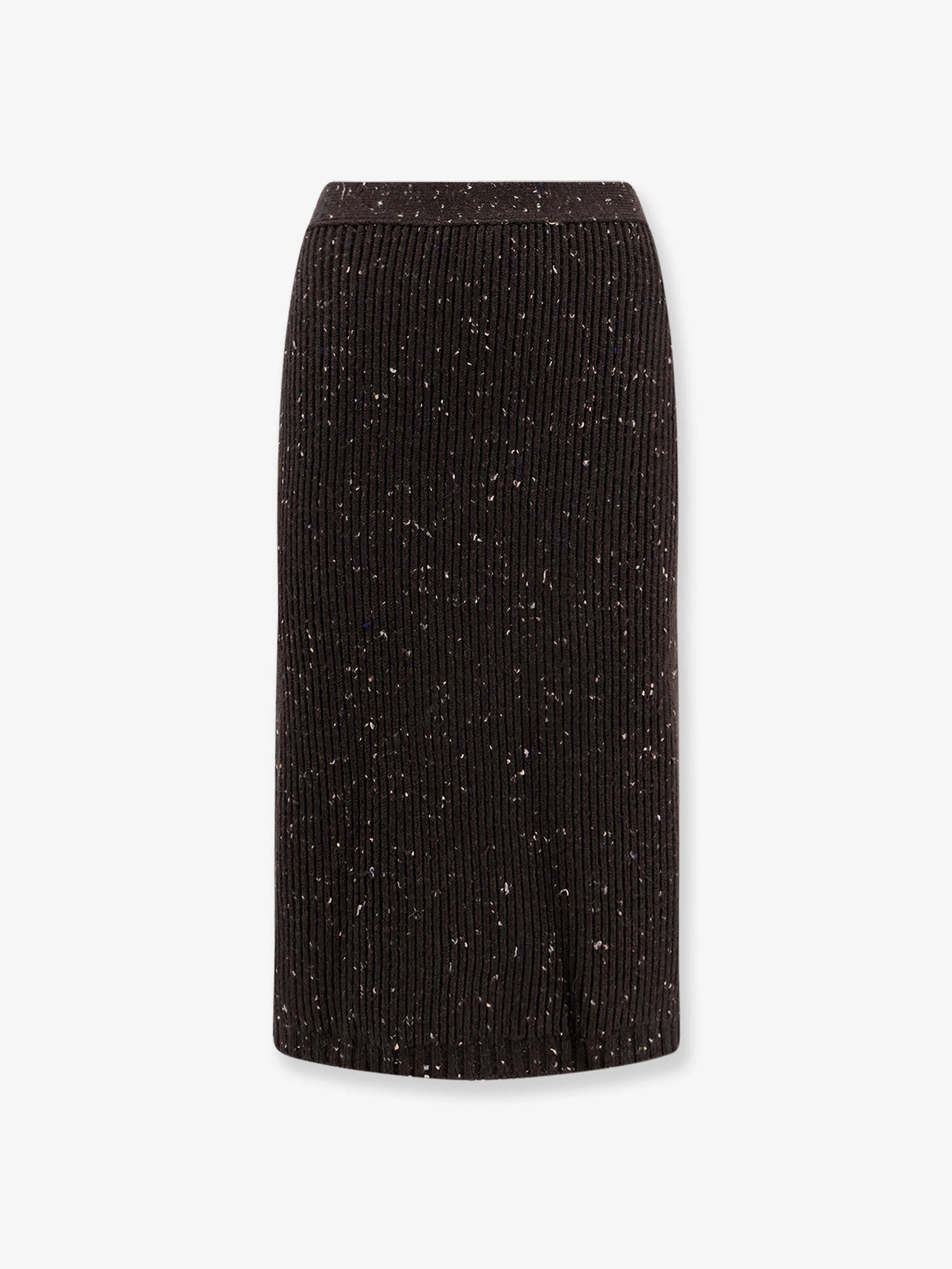 Bottega Veneta Women's Midi Wool Skirt Brown