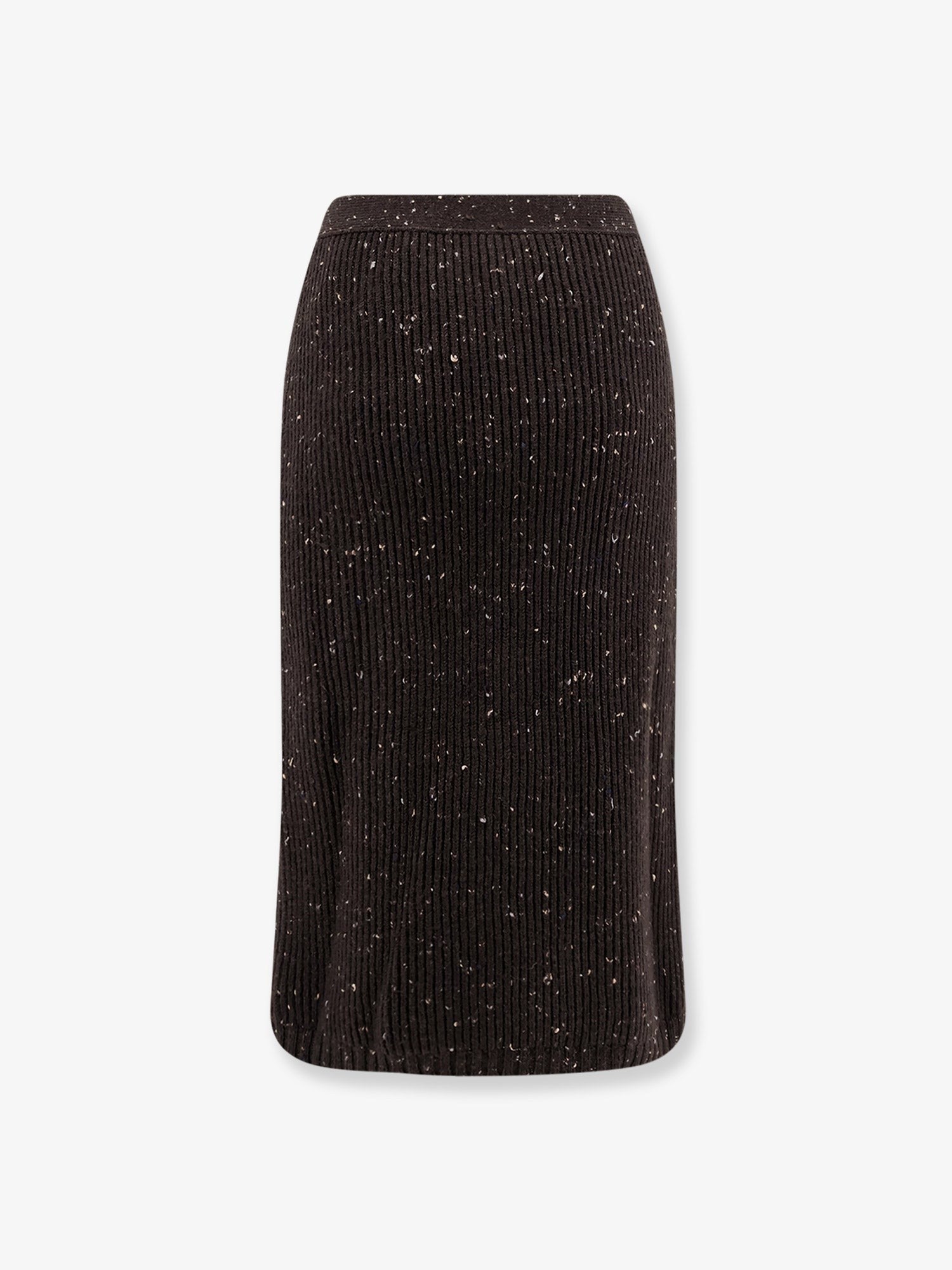 Bottega Veneta Women's Midi Wool Skirt Brown