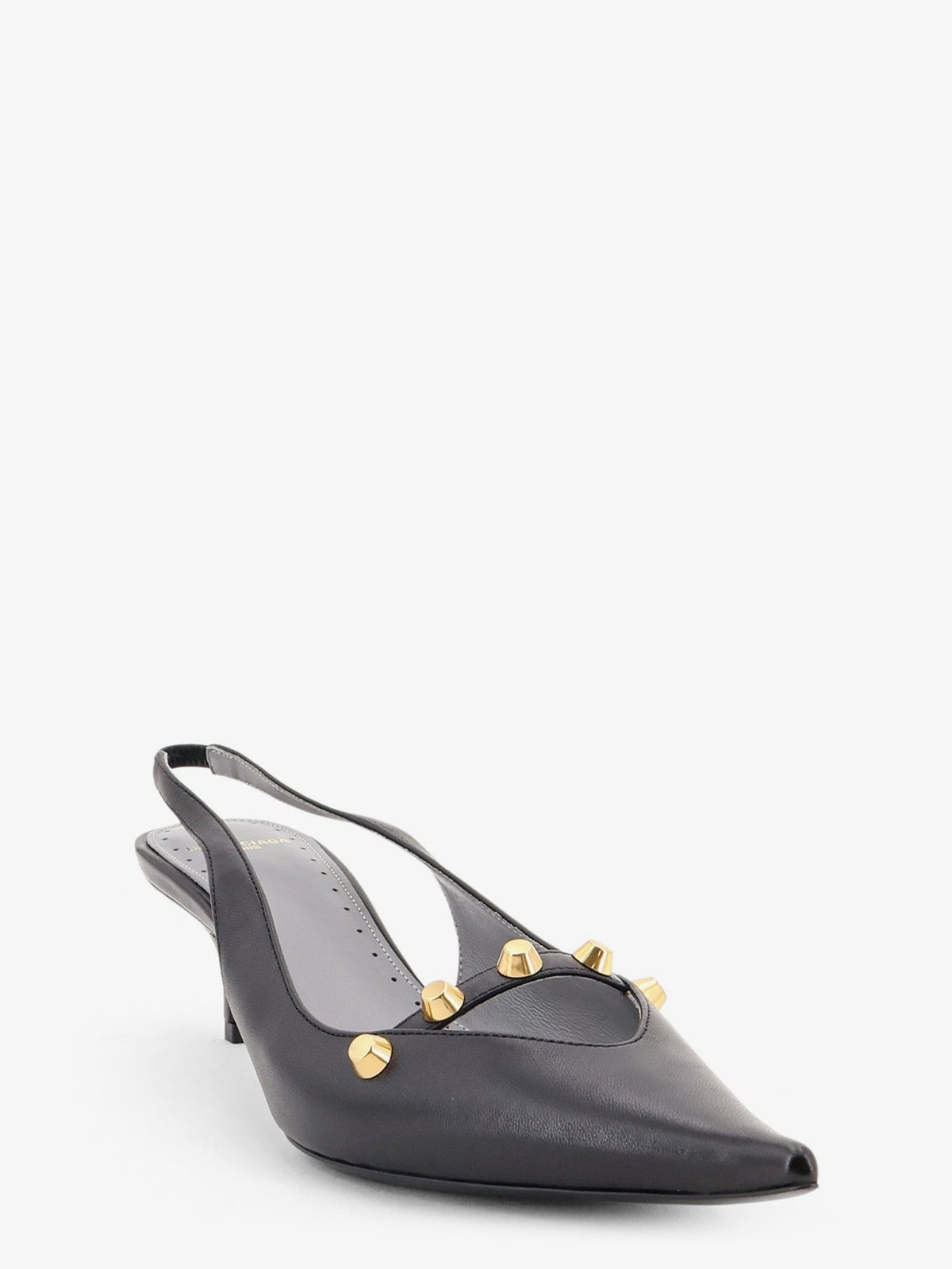 Balenciaga Women's Midnight City Leather Pumps Black, view 2