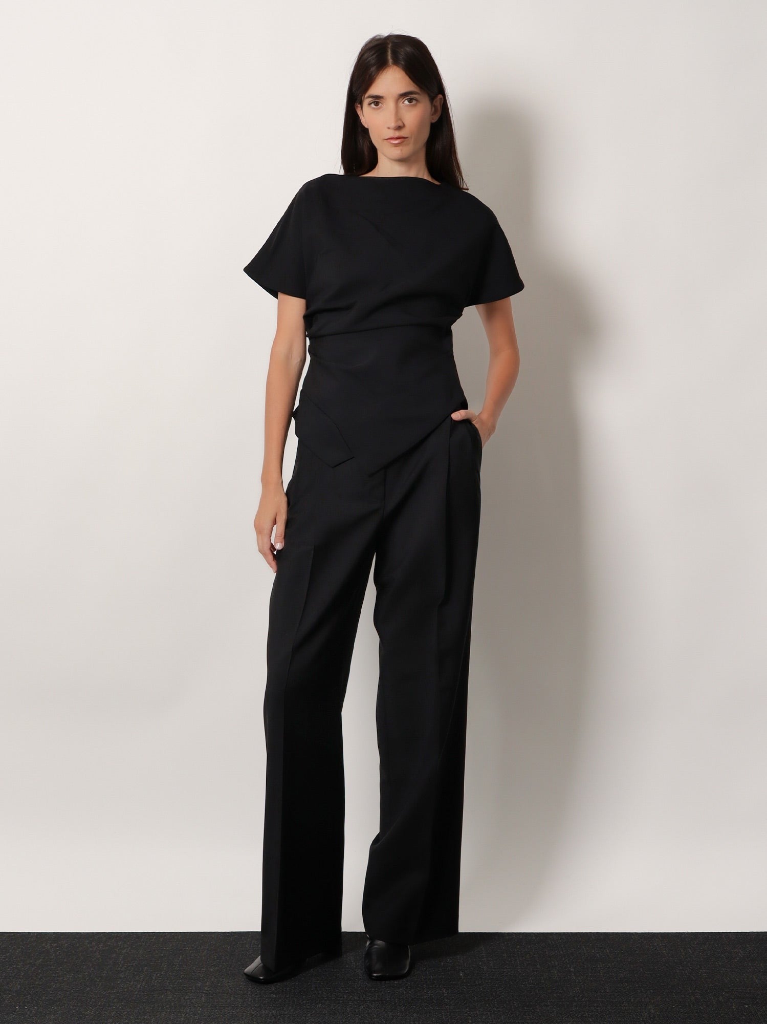 Rohe Women's Midwaist Wool Blend Trousers Black