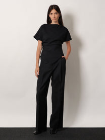 Rohe Women's Midwaist Wool Blend Trousers Black