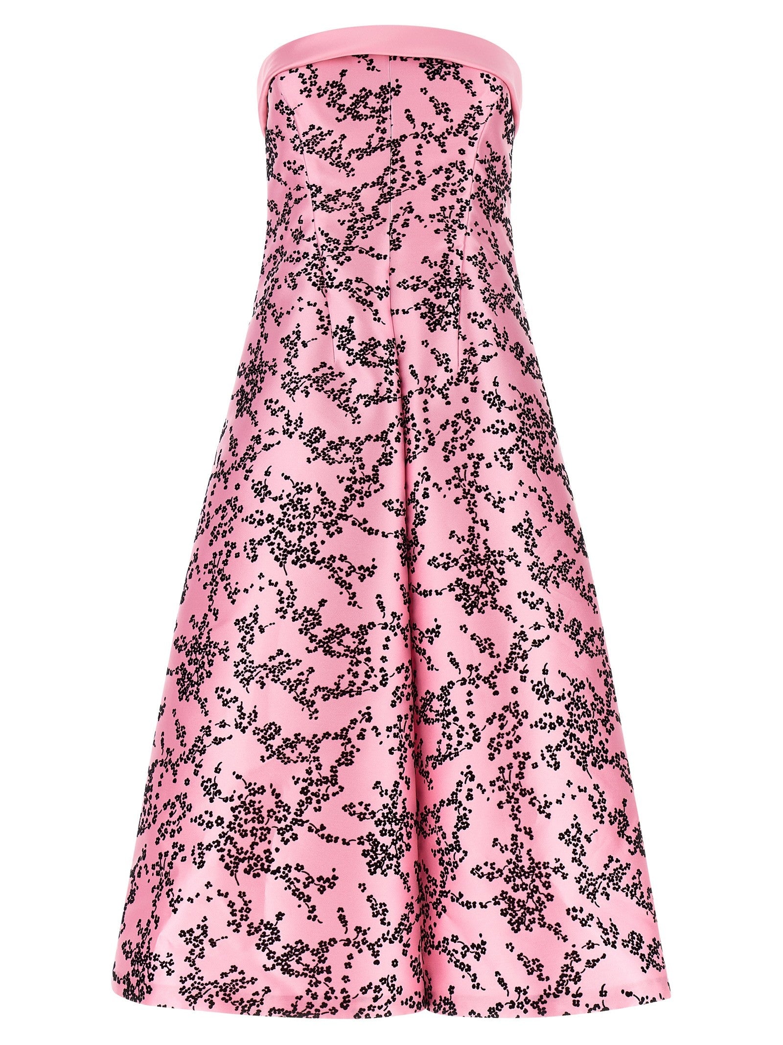 Alberta Ferretti Mikado Floreale Dress Gold