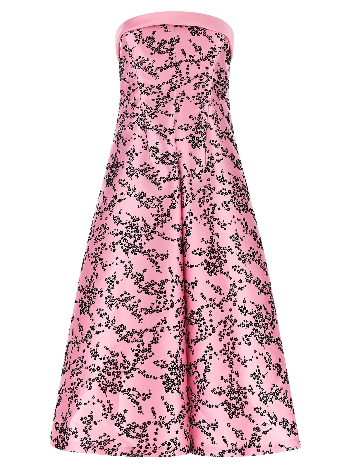 Alberta Ferretti Mikado Floreale Dress Gold