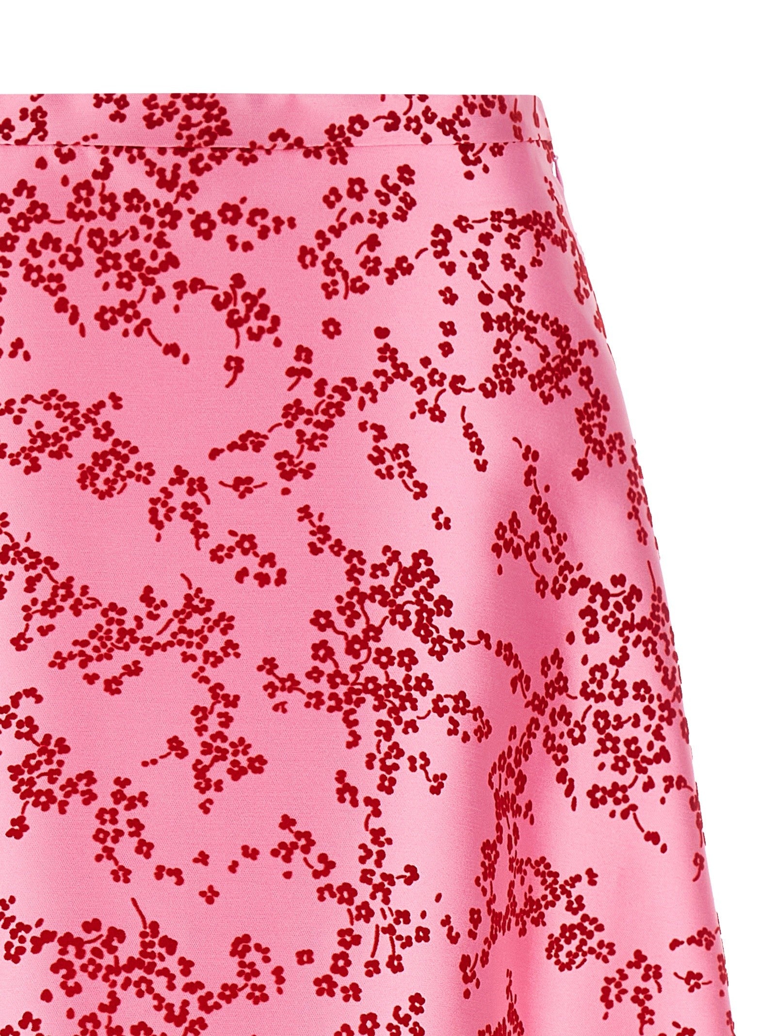 Alberta Ferretti Mikado Floreale Skirt Blue