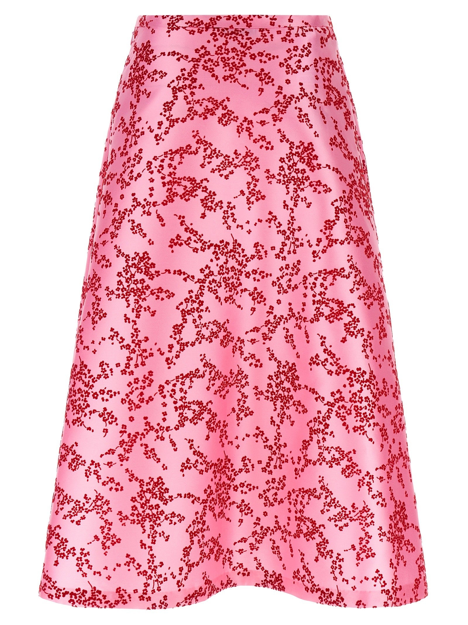Alberta Ferretti Mikado Floreale Skirt Blue