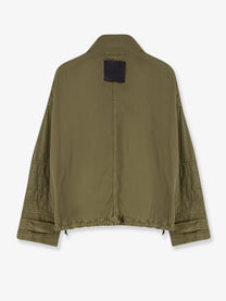 The Attico Women's Military Cotton Bomber Green
