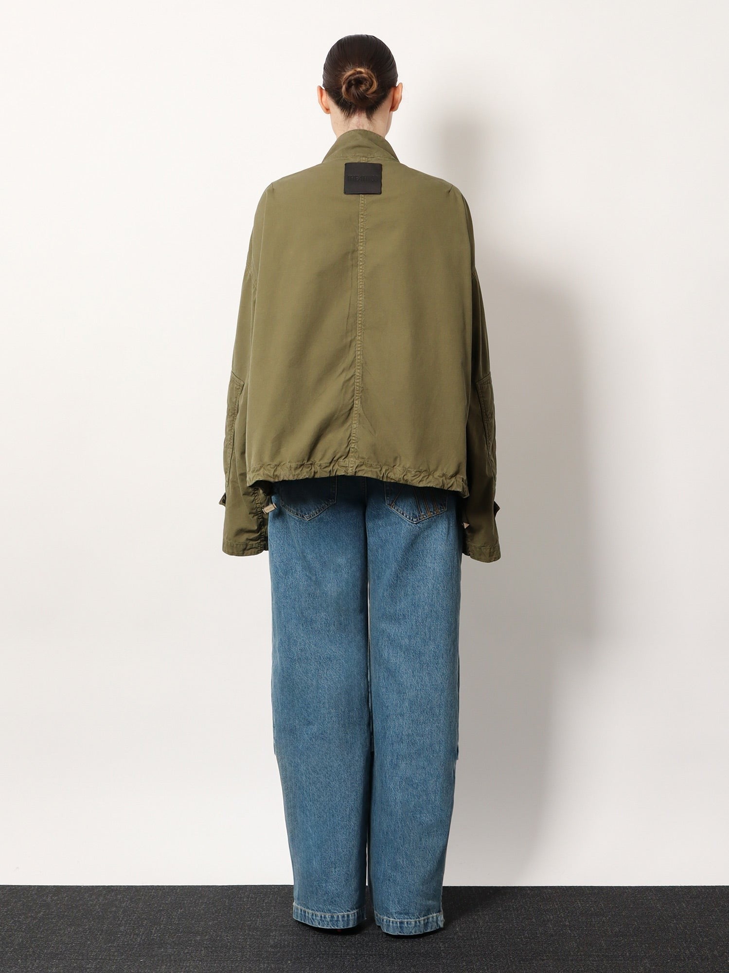 The Attico Women's Military Cotton Bomber Green