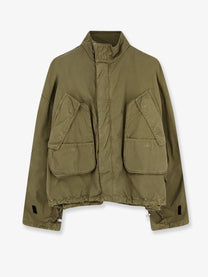 The Attico Women's Military Cotton Bomber Green