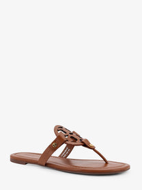 Tory Burch Women's Miller Leather Thong Sandals Beige