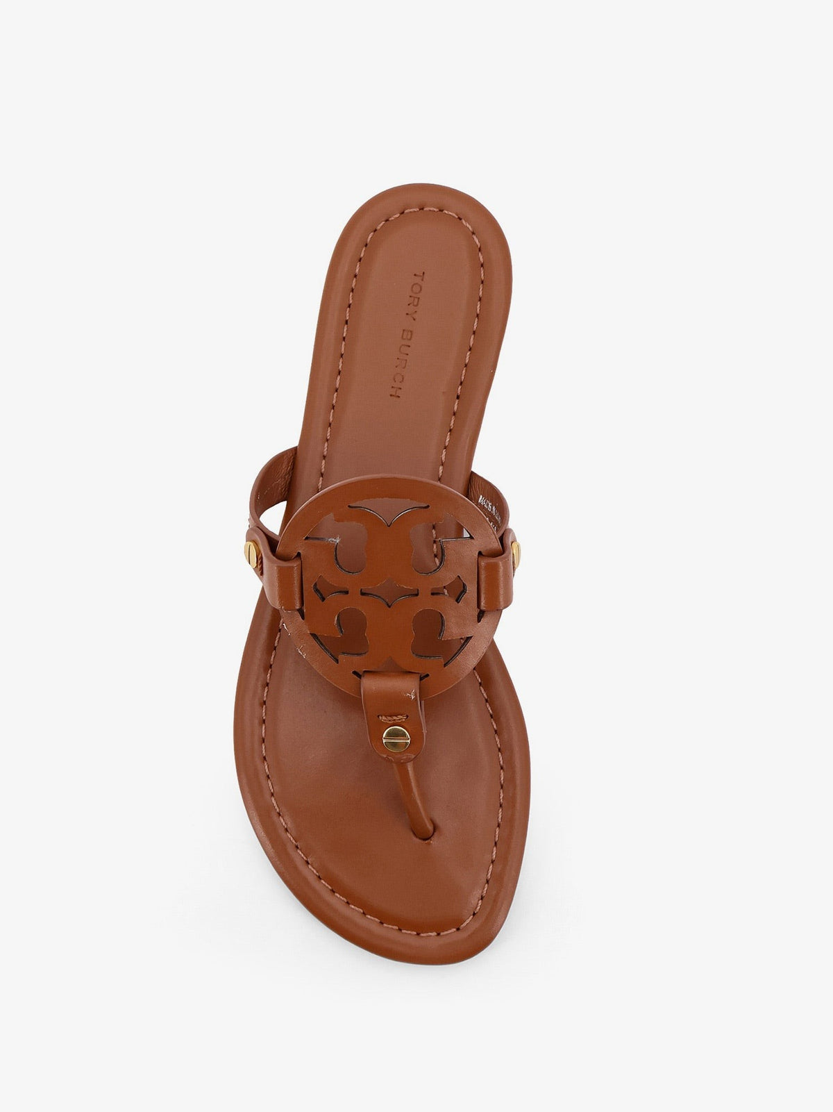Tory Burch Women's Miller Leather Thong Sandals Beige