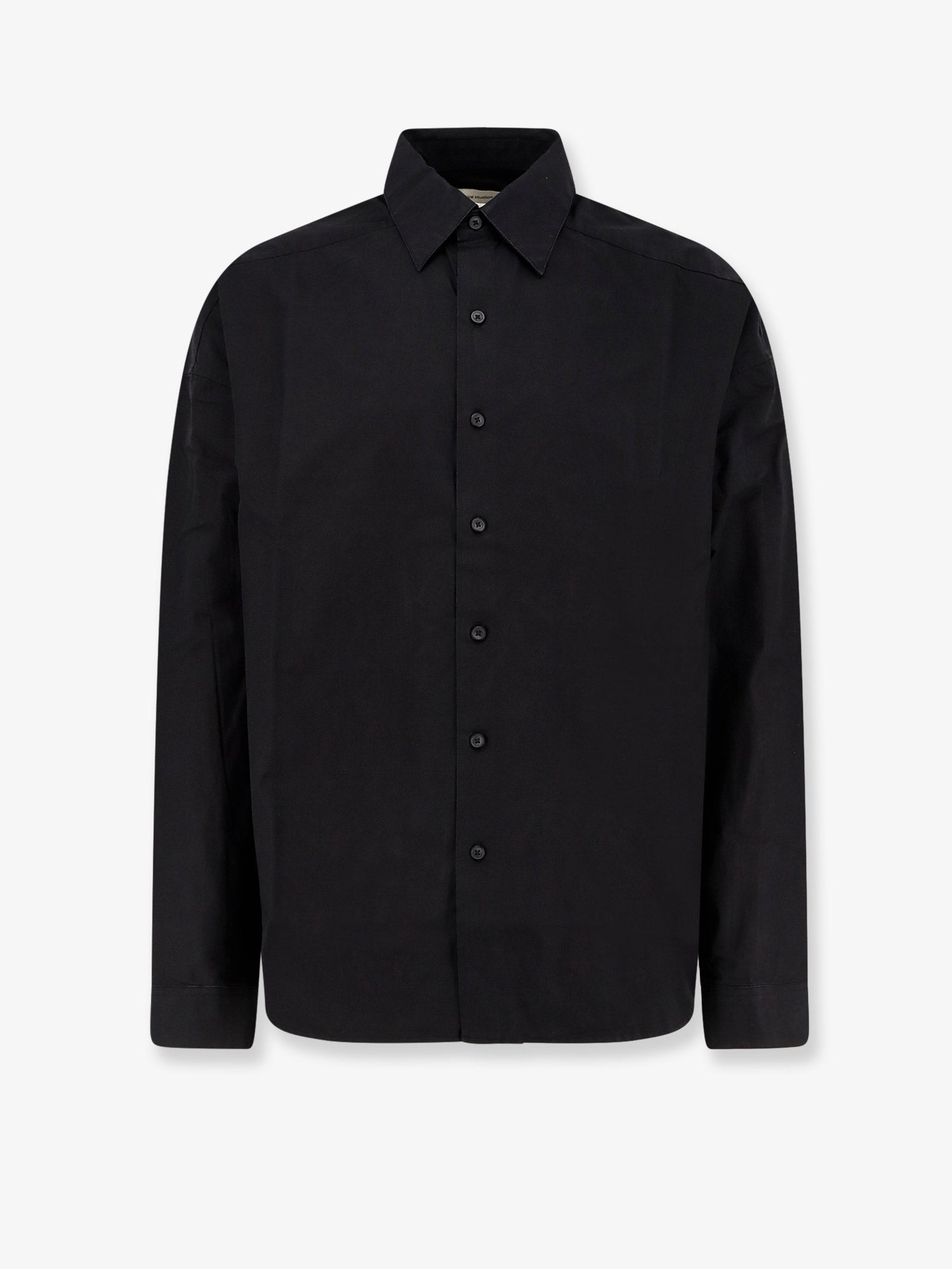 Entire Studios Unisex Miller Oversize Cotton Shirt Black