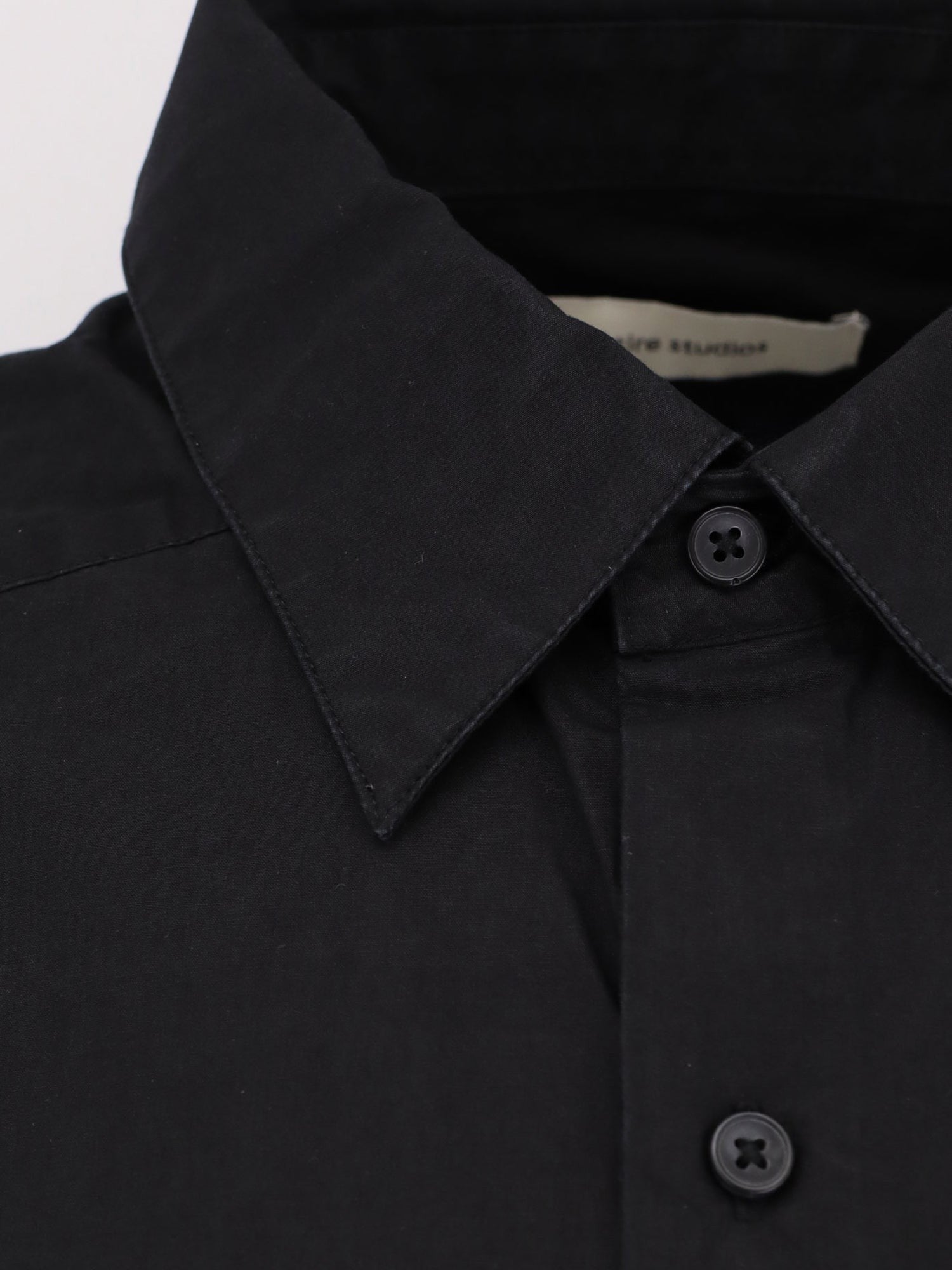 Entire Studios Unisex Miller Oversize Cotton Shirt Black