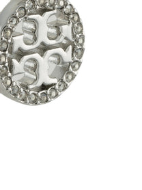 Tory Burch Miller Pavé Earrings Silver