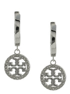 Tory Burch Miller Pavé Earrings Silver