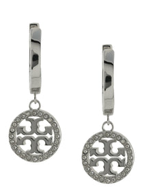 Tory Burch Miller Pavé Earrings Silver