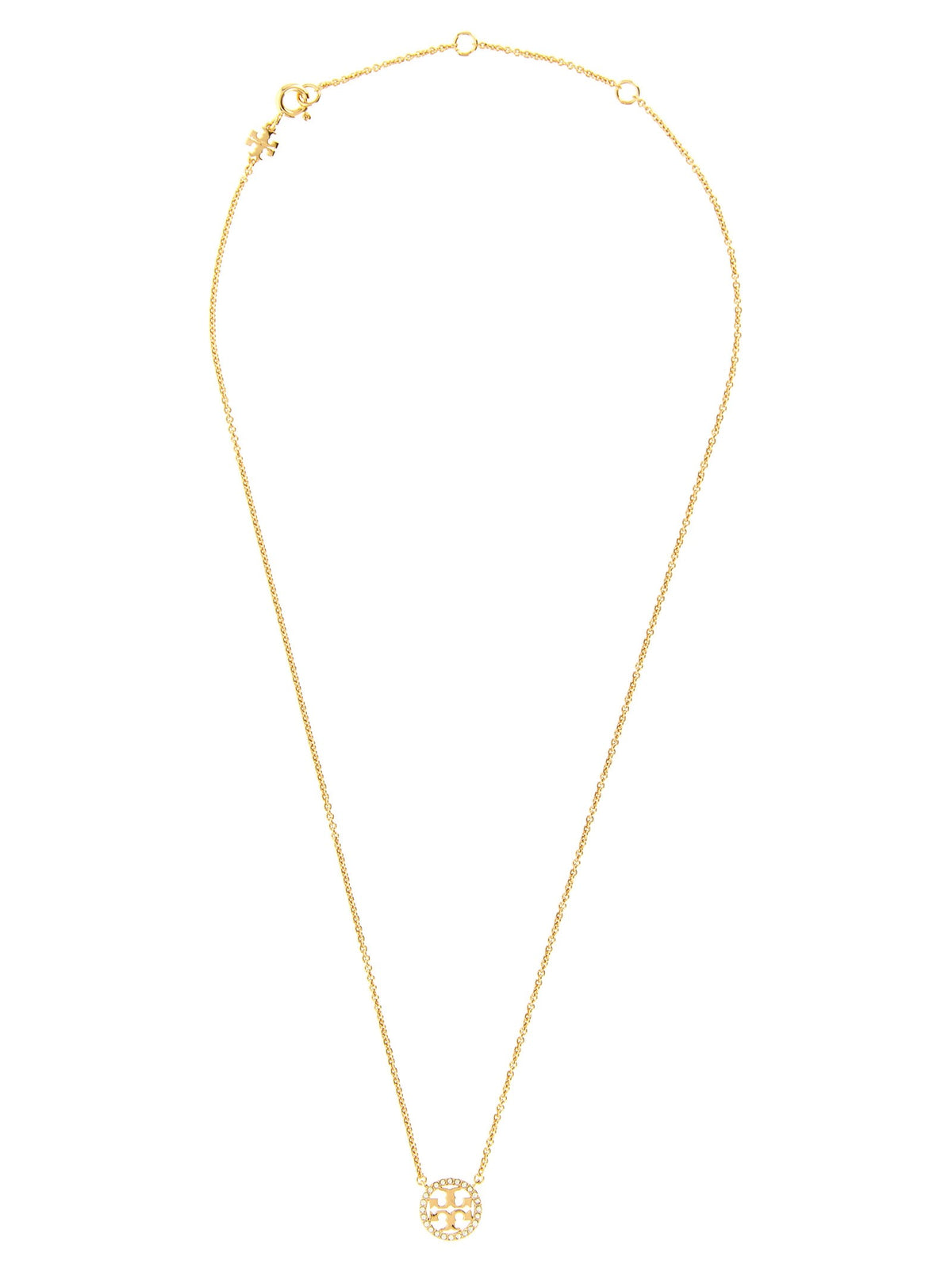 Tory Burch Miller Pavé Necklace Gold