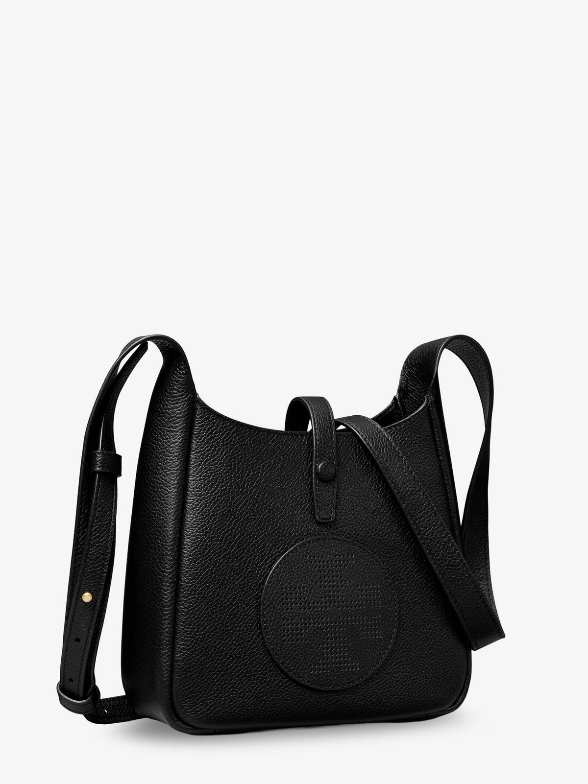 Tory Burch Women's Miller Swing Shoulder Bag in Black Hammered Leather Black