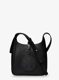 Tory Burch Women's Miller Swing Shoulder Bag in Black Hammered Leather Black