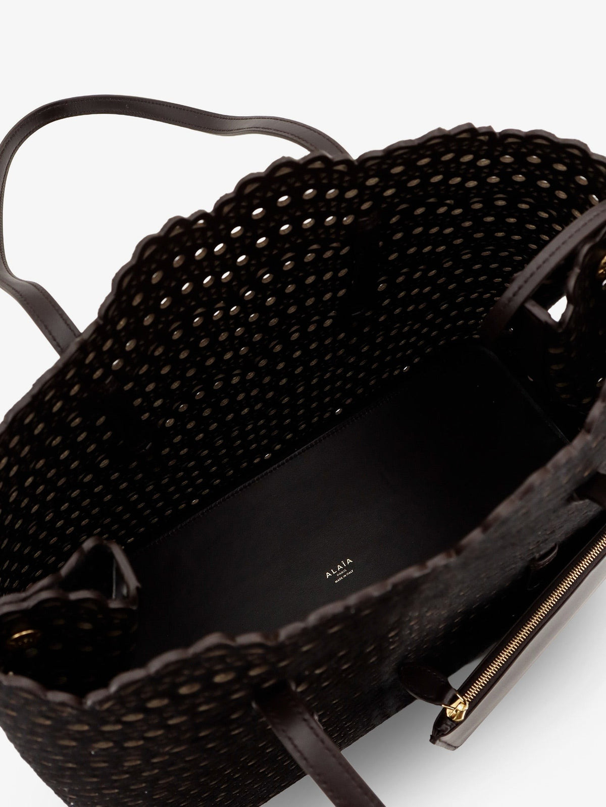 ALAÏA Women's Mina Hair Calf Handbag Chocolat