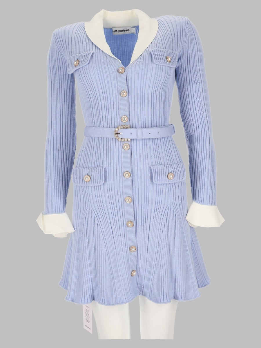 self-portrait Women's Mini Abito Coste Blue