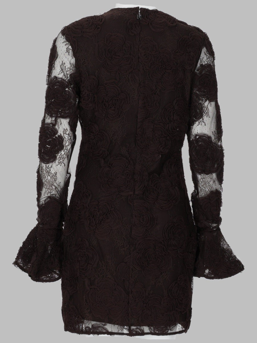 Rotate Women's Mini Abito Con Fiori Brown
