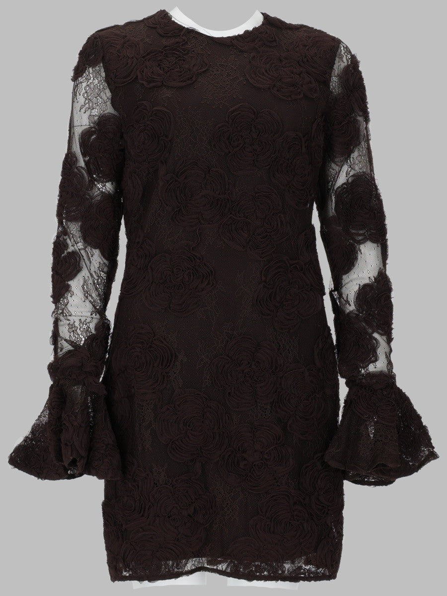 Rotate Women's Mini Abito Con Fiori Brown