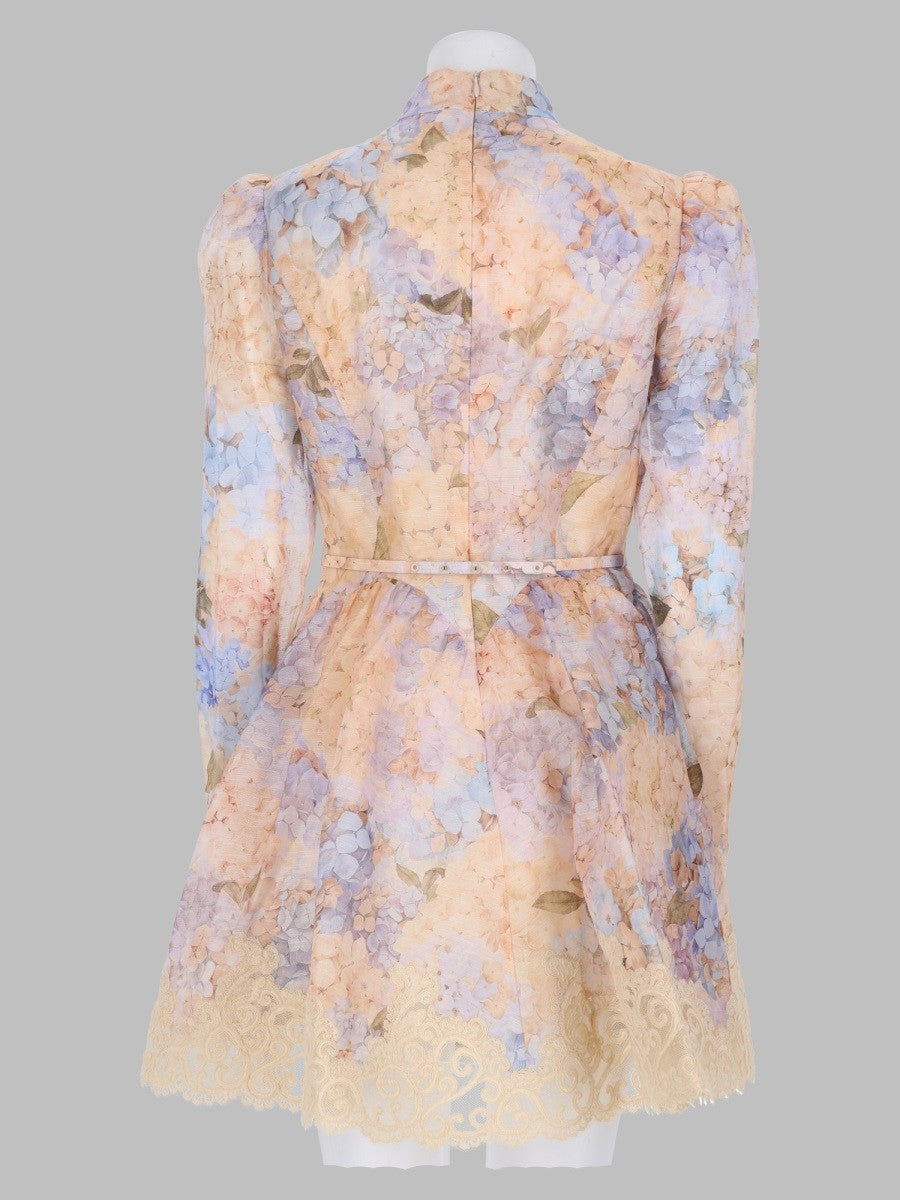 Zimmermann Women's Mini Abito Con Inserti Valiant Multicolor