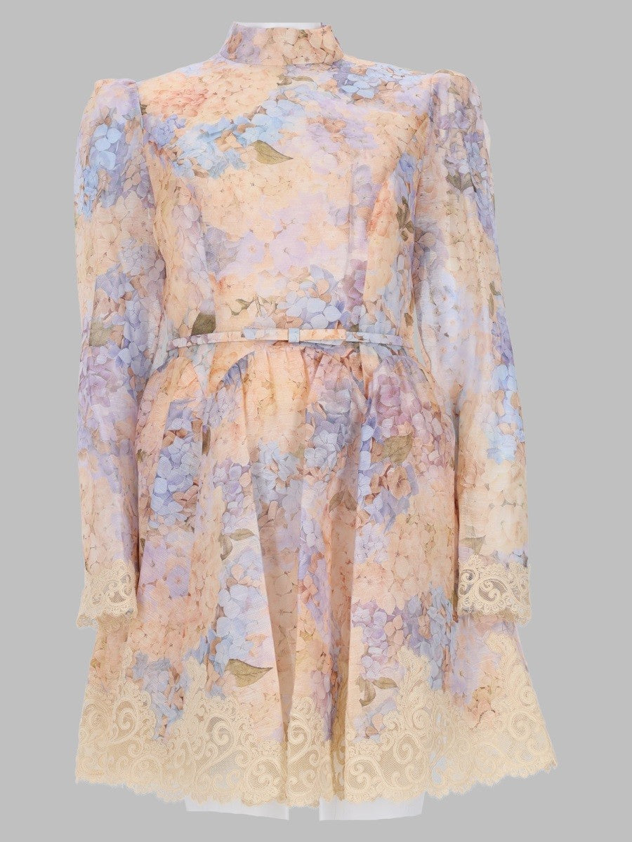 Zimmermann Women's Mini Abito Con Inserti Valiant Multicolor