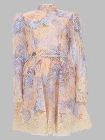 Zimmermann Women's Mini Abito Con Inserti Valiant Multicolor