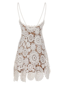 self-portrait Women's Mini Abito Crochet White